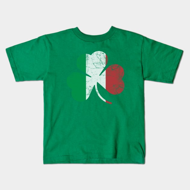 Italian Italia Shamrock Flag St Patricks Day Kids T-Shirt by E